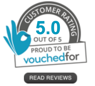 5 out of 5 stars on vouchedfor the review website.